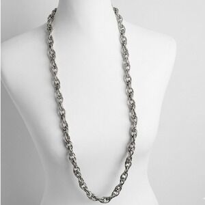White House Black Market Silver Tone Chain Necklace